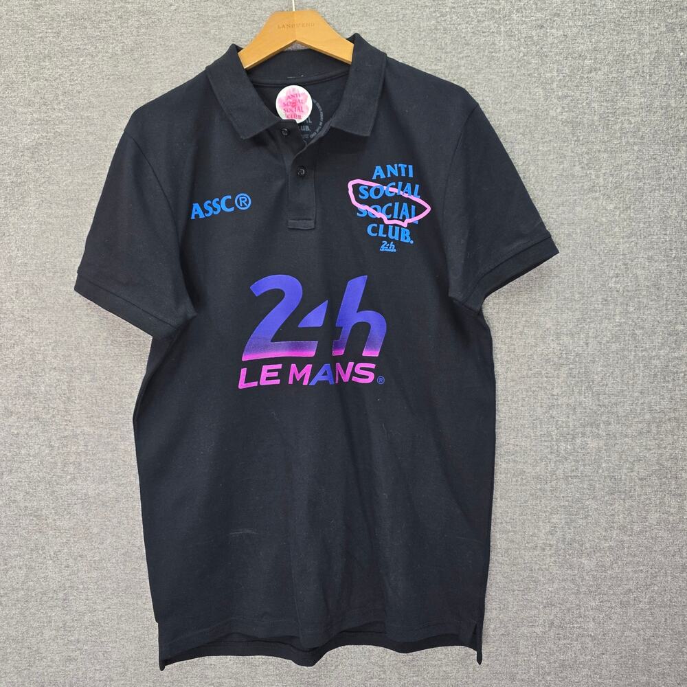 ANTI SOCIAL SOCIAL CLUB 24HOURS POLO SHIRT, SIZE M